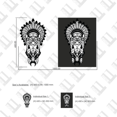2 Piece Chief Tribal Woman - Design11
