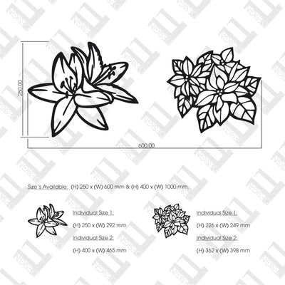 2 Piece Lily Flowers