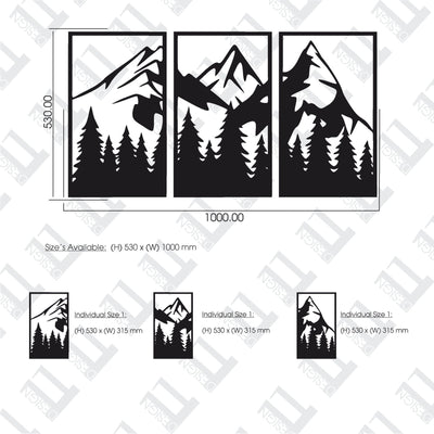 3 Piece Mountain with Forest - Design11