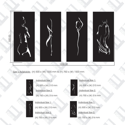 4 Piece Women Figures - Design11