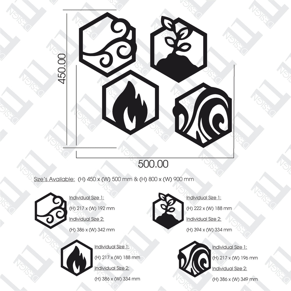 4 Piece Four Elements