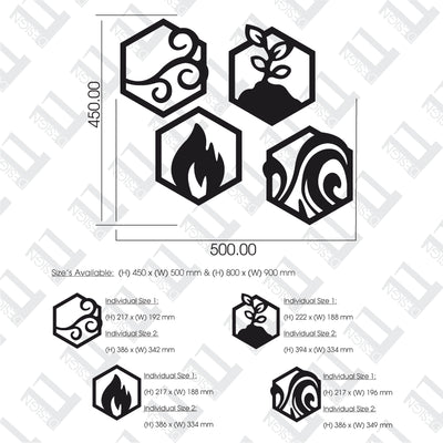 4 Piece Four Elements