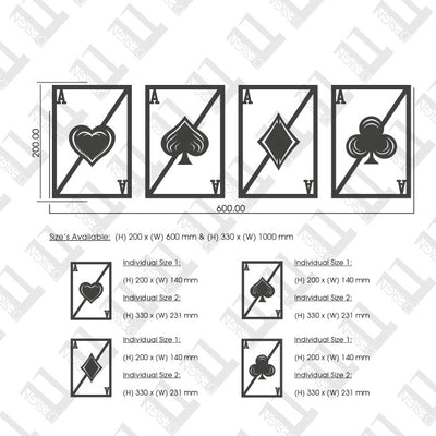4 Piece Set of Cards
