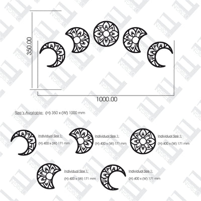 5 Piece Moons - Design11