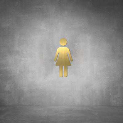 Cutout Toilet Female Sign | D03