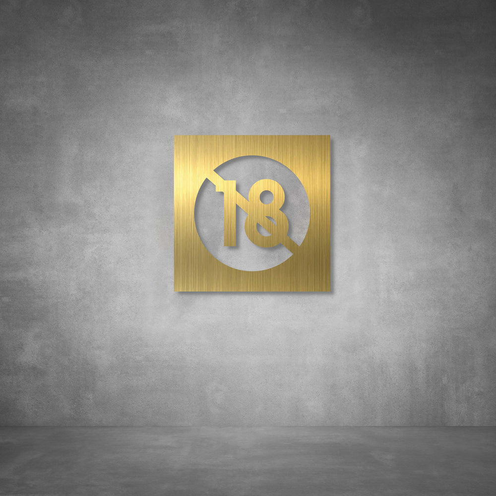 No Under 18's Sign