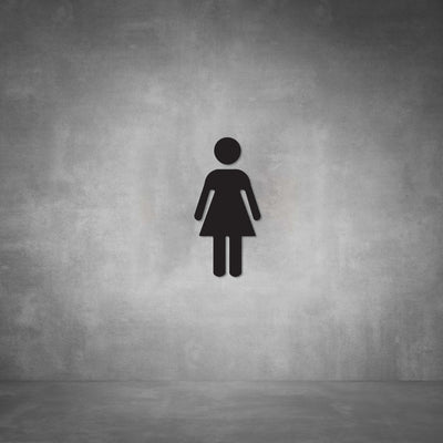 Cutout Toilet Female Sign | D03