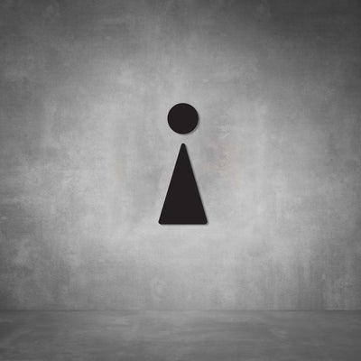 Cutout Toilet Female Sign | D01