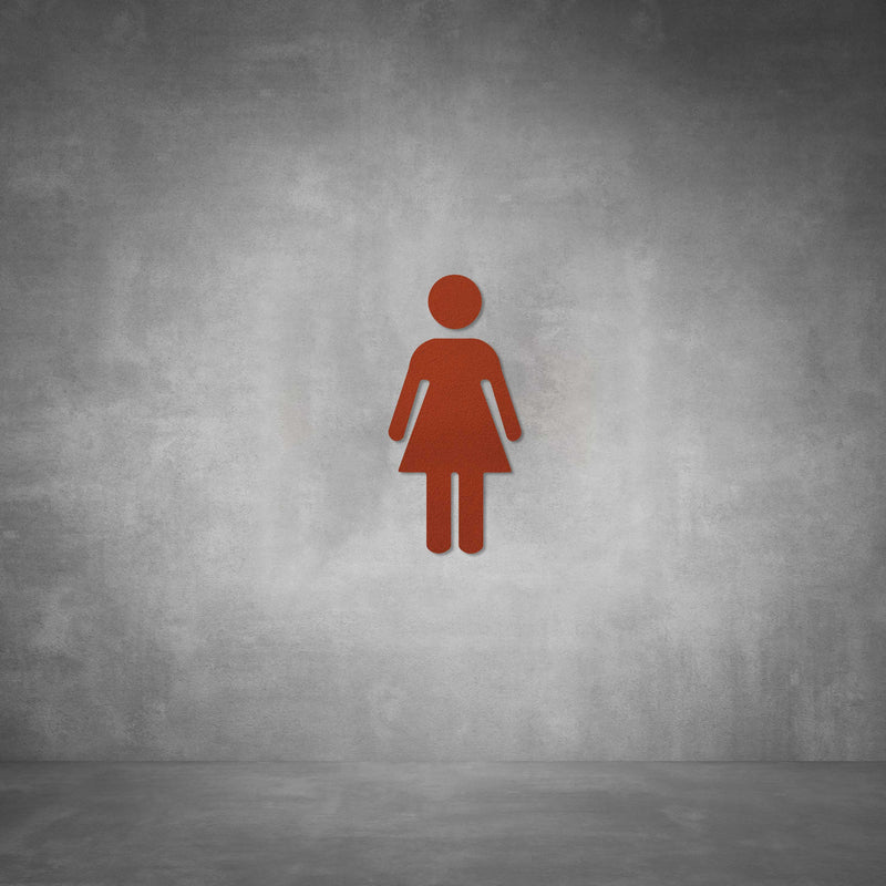 Cutout Toilet Female Sign | D03