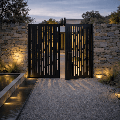 Architectural Double Swing Gate - Design11