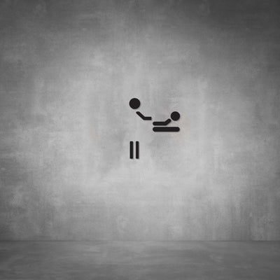 Cutout Baby Changing Sign D02 - Design11