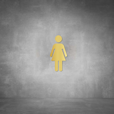 Cutout Toilet Female Sign | D03 - Design11