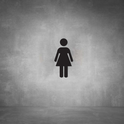 Cutout Toilet Female Sign | D03 - Design11