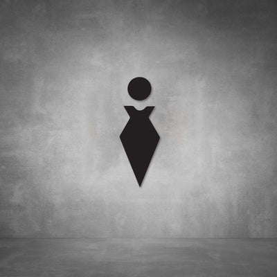 Cutout Toilet Female Sign | D04 - Design11