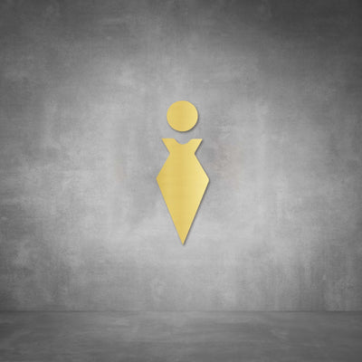 Cutout Toilet Female Sign | D04 - Design11