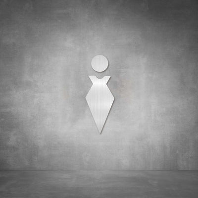 Cutout Toilet Female Sign | D04 - Design11