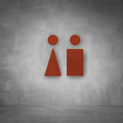 Cutout Toilet Male and Female Sign | D01 - Design11