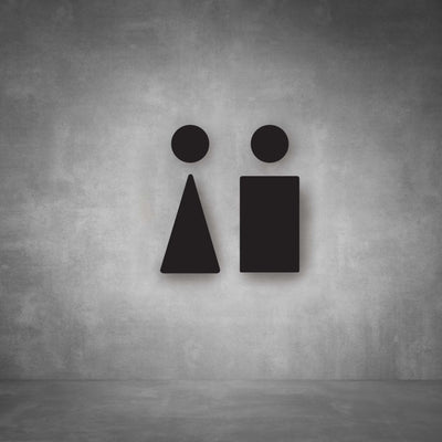 Cutout Toilet Male and Female Sign | D01 - Design11