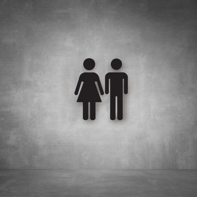 Cutout Toilet Male and Female Sign | D03 - Design11