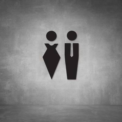 Cutout Toilet Male and Female Sign | D04 - Design11