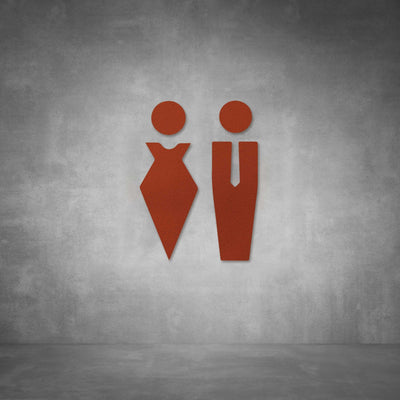 Cutout Toilet Male and Female Sign | D04 - Design11