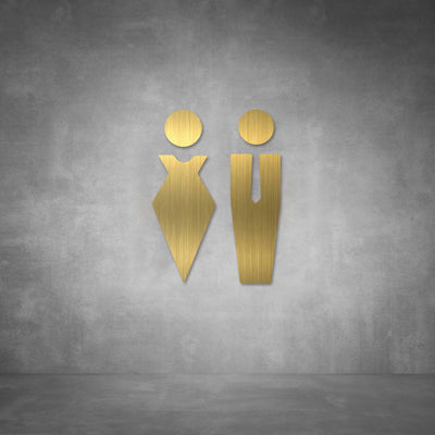 Cutout Toilet Male and Female Sign | D04 - Design11