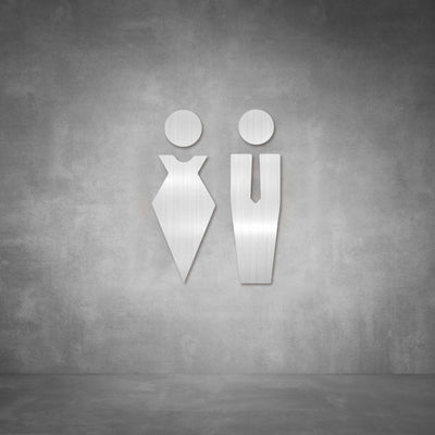 Cutout Toilet Male and Female Sign | D04 - Design11