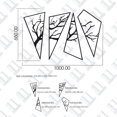 Geometric 4 Piece Tree - Design11