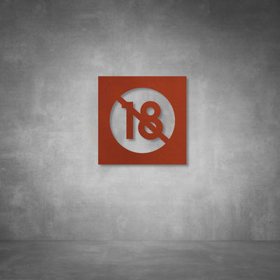 No Under 18's Sign - Design11