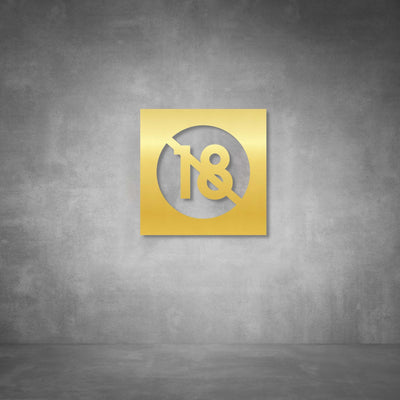 No Under 18's Sign - Design11