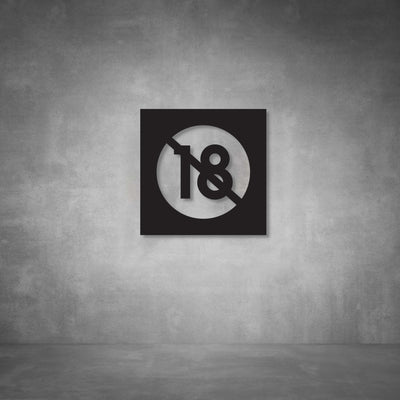 No Under 18's Sign - Design11