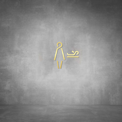 Cutout Baby Changing Sign D05