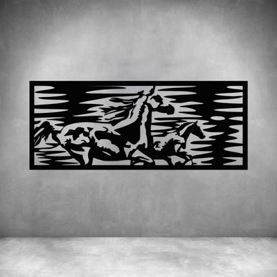 2 Horses running wild & free - Design11