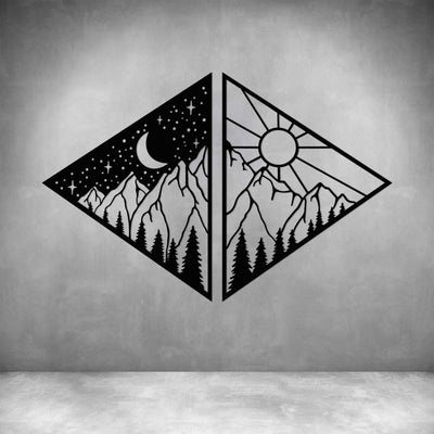 2 Piece Mountain Moon & Sun - Design11