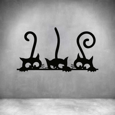 3 Peeking Cats - Design11