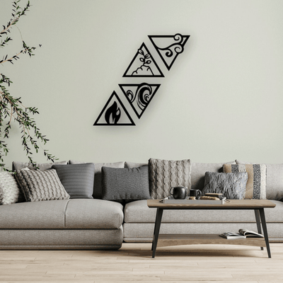 4 Piece Four Elements in Triangles - Design11