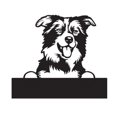 Border Collies with Custom Text