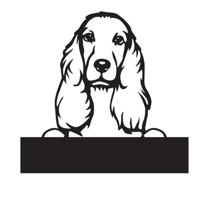 Cocker Spaniel with Custom Text