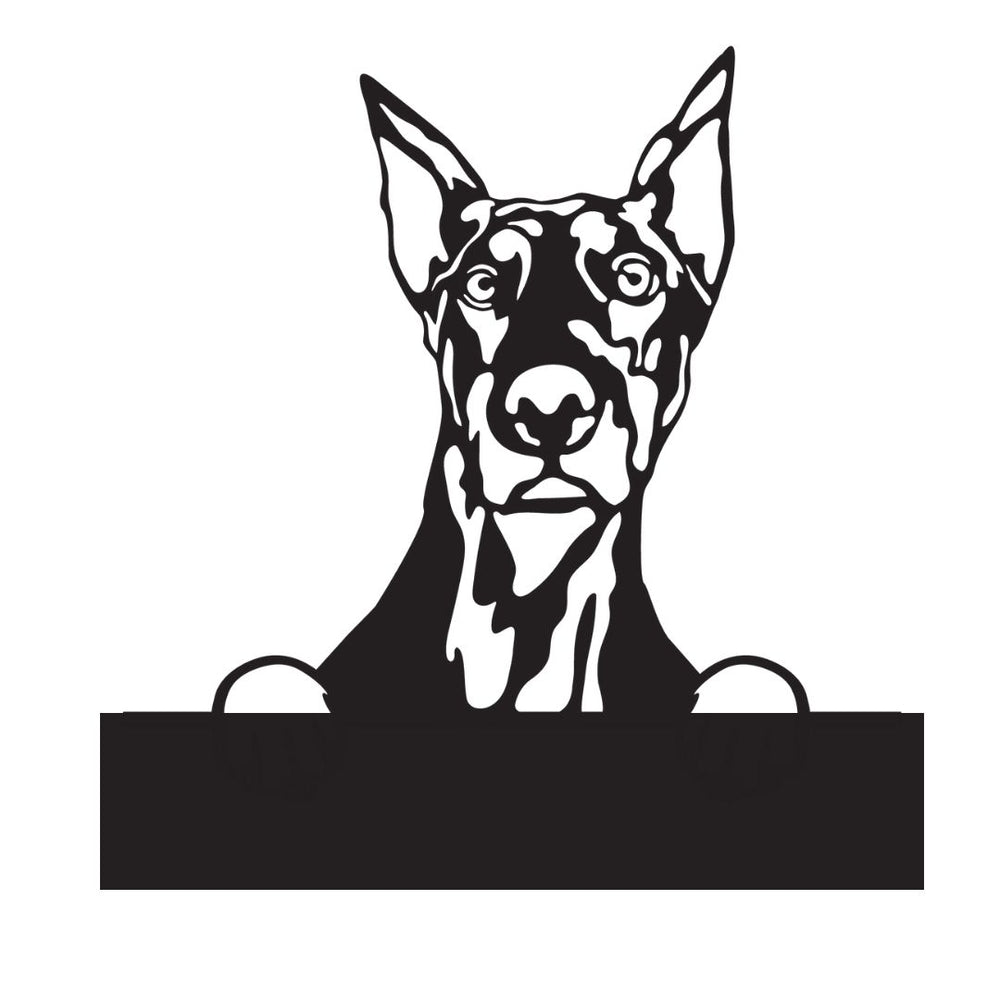 Doberman with Custom Text