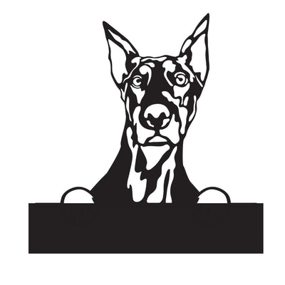 Doberman with Custom Text