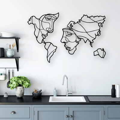 WORLD MAP WALL FACES