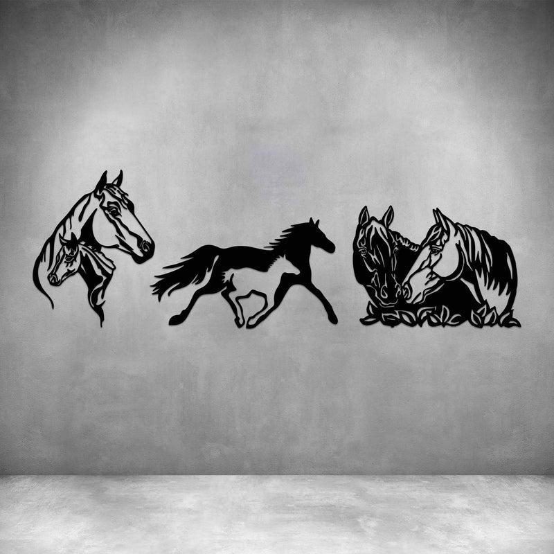 3 PIECE HORSES