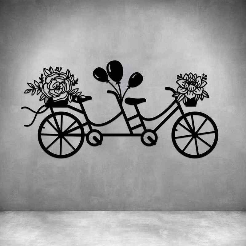 BICYCLE WITH FLOWERS AND BALLOONS