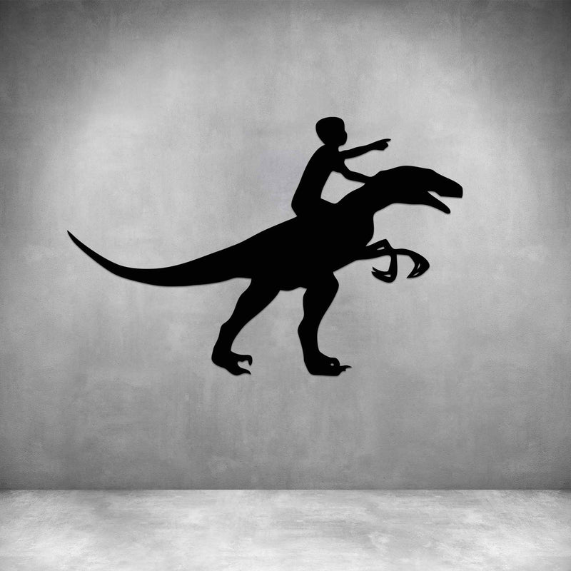 CHILD ON DINOSAUR