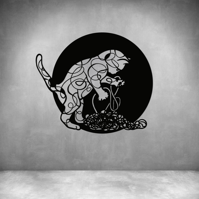 Cat Playing with Wool