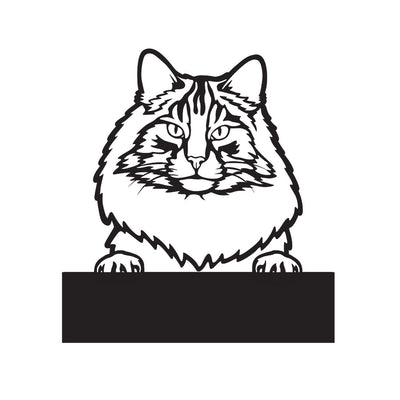 Norwegian Forest Cat with Custom Text