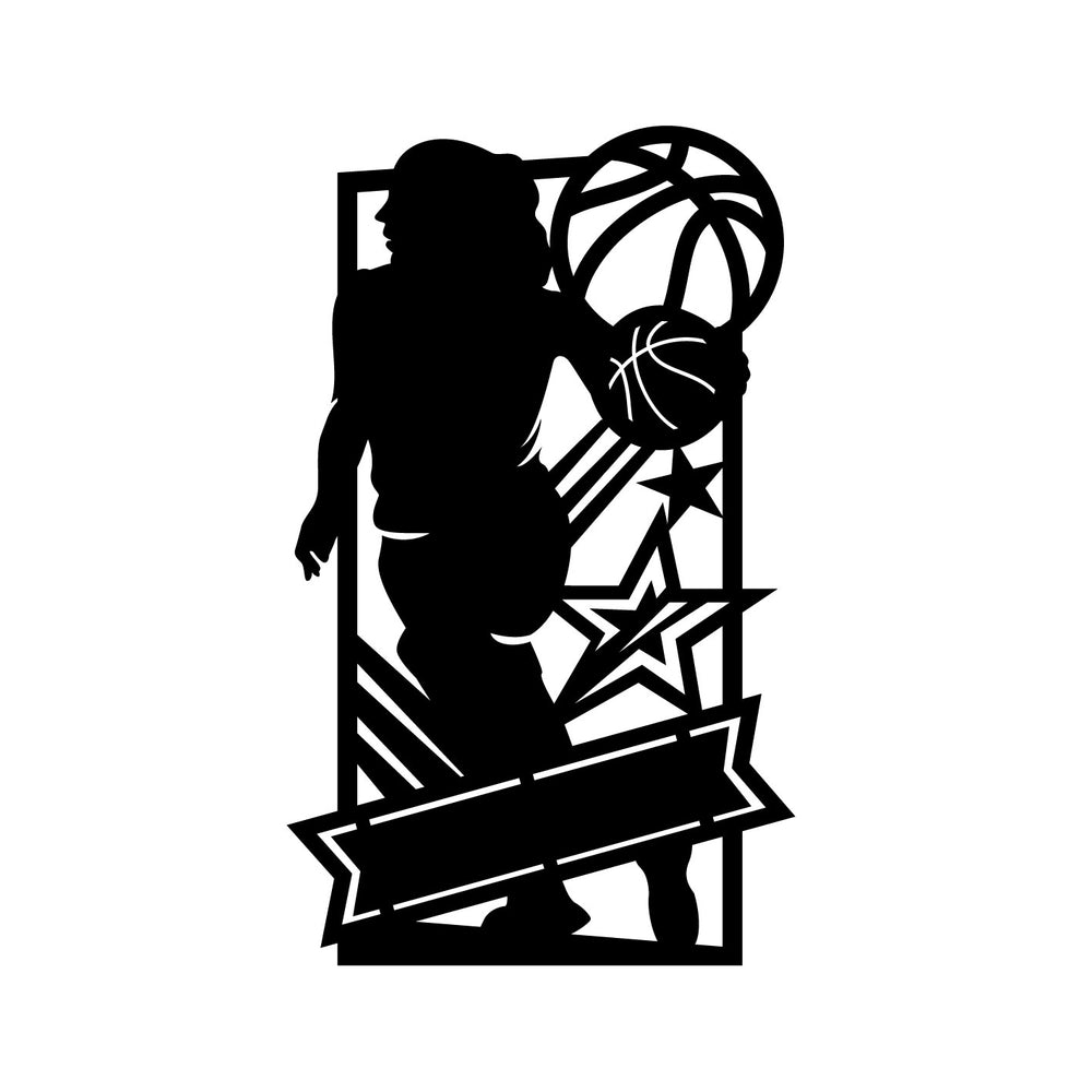 Female Basketball with Custom Text