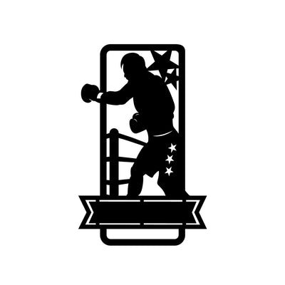 Male Boxing with Custom Text