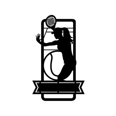 Female Tennis with Custom Text