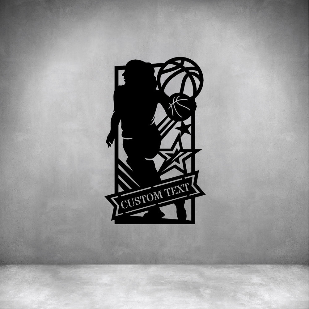 Female Basketball with Custom Text